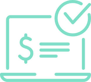 Complete order processing from creation to issue of a financial document